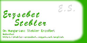 erzsebet stebler business card